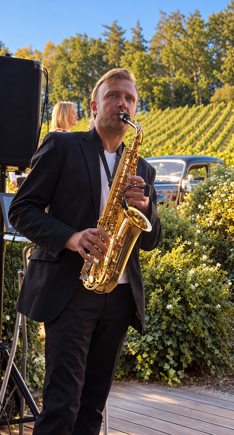 Live-Saxophon auf einer Hochzeit